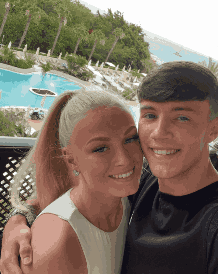 Image - Charlie McNeill with his girlfriend, Grace Mullaney.