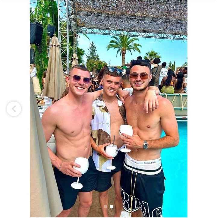 Image - Aaron Collins (right) on vacation in Marbella, Spain, with his brother, Lewis (middle), and friend, Jordan Rathbone (left). Image - Aaron Collins (right) on vacation in Marbella, Spain, with his brother, Lewis (middle), and friend, Jordan Rathbone (left).