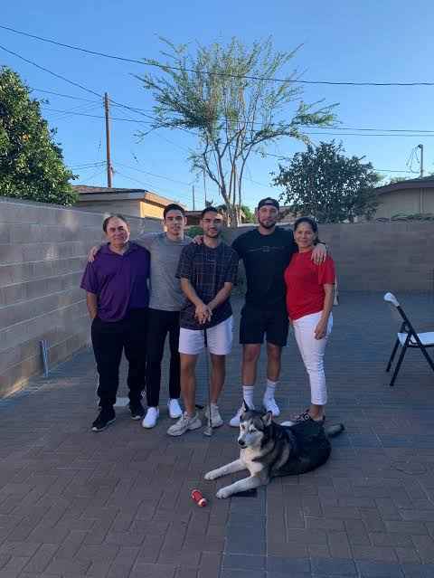 Image - Alex Roldan side by side with his parents, Cesar Sr., & Ana, and brothers, Cesar Jr., & C. Roldan, and their family pet dog. Image - Alex Roldan side by side with his parents, Cesar Sr., & Ana, and brothers, Cesar Jr., & C. Roldan, and their family pet dog.
