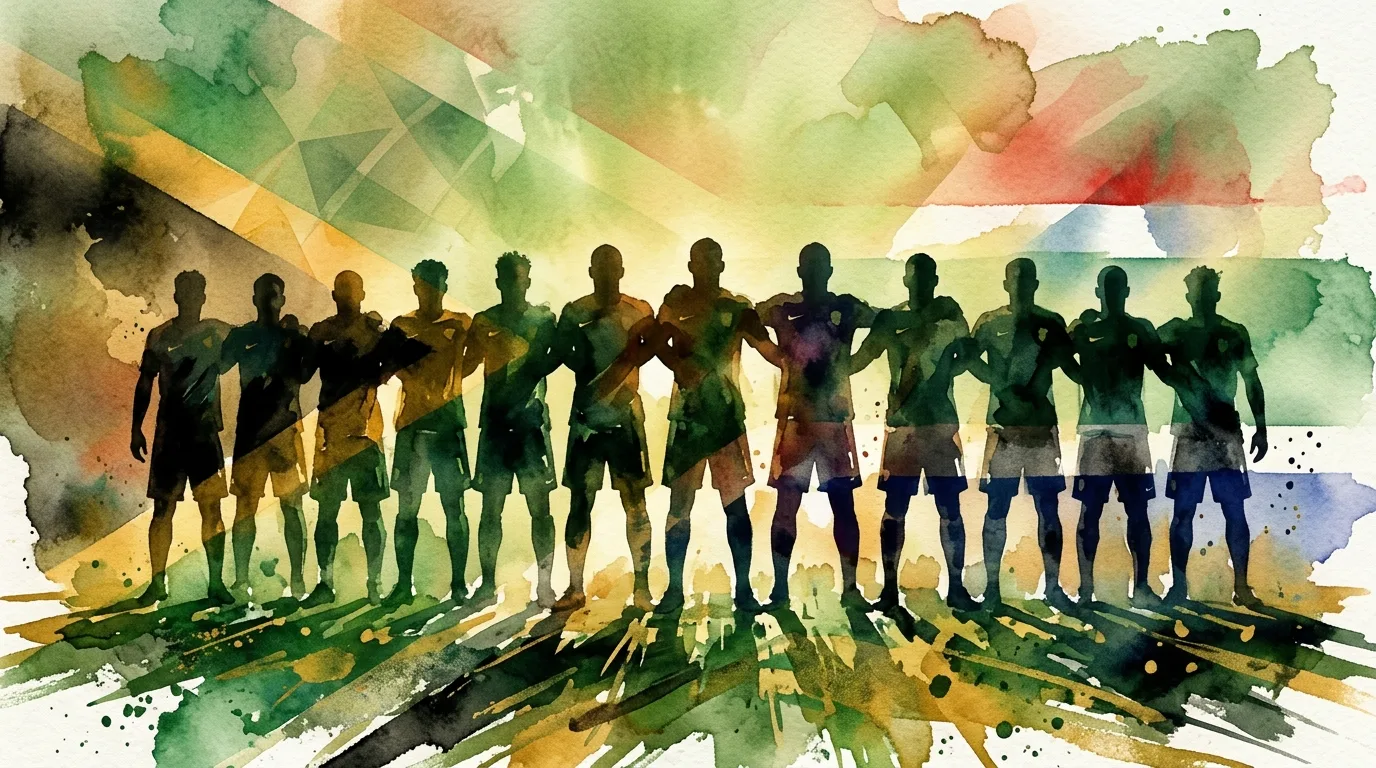 Concept illustration representing South Africa's all-domestically-born World Cup 2026 squad